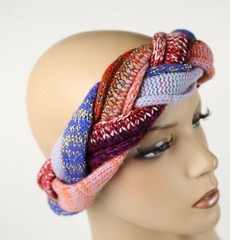 New Gucci Multi-color Wool Braided Headband M/57 476883 9888