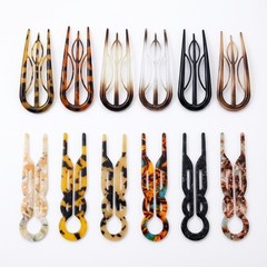 HOXITRADE 12PCS Hair Pins for Women – 6 U-Shaped & 6 Fork Hairpins brown