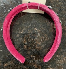 A New Day by Target Crystals Clear Rhinestones Gems Beaded Pink Headband