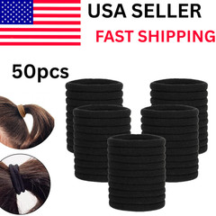 Women Elastic Hair Ties Seamless Hair Bands Ponytail Holders No Crease Damage US