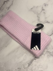 Adidas Women’s Fuzzy Headband Pink Fleece Lined OSFW Winter Ear Warmer NWT