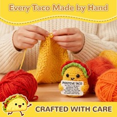Positive Crochet Taco Birthday Gifts for Women Men Handmade Emotional Support