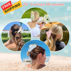 6 Pack Hair Claw Clips for Women – Large Large-Classic, Neutral Color