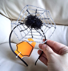 Headband Spiderweb Spider Hair Hoop Halloween Party Cosplay