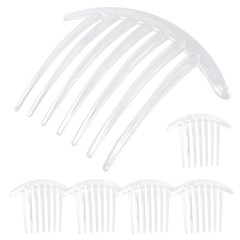 6PCS Plastic 7 Tooth French Twist Combs Hair Side Combs Clips Accessory for Wome