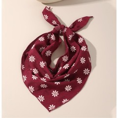 Floral Printed Triangular Headscarf for Women For Fitness Workout Wear