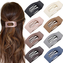 8 Pack Flat Hair Clips for Women – Large Matte Rectangle No-Slip Claw Clips, Str