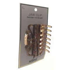 Scunci Claw Clips Lot 6 Black Brown Octopus Jumbo Thick Hair No Slip Grip Jaw