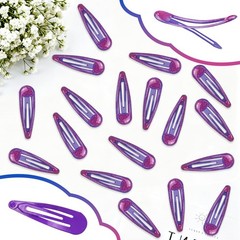 48 Pcs Cute Metal Glitter Teardrop Snap Hair Clips for Women & Girls – Strong…