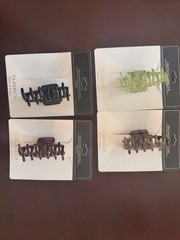 Lot Of 4 The French Atelier Cellulose Acetate Yoga Claw Clips Hair Accessories