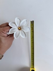 White Tiare Flower Hair Flower Ear Piece Tahitian Gardenia Hawaiian Luau Hula 3″