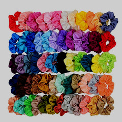 Simnice 60 Colors Silk Large Satin Hair Scrunchies Elastic Hair Bobbles Ponytail