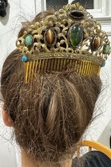ANTIQUE HAIR COMB UNIQ RARE TIARA ELEGANT HAIR ACCESSORY BAND CLIP HEADDRESS USA
