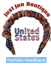 Patriotic Red, White & Blue Scrunchie Headband Set – Women Accessories