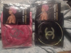 Jumbo Silk Hair Bonnet / Special Sale Blk & Pink