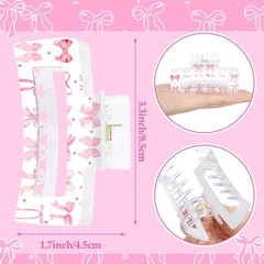 Yuxung 8 Pcs Bow Cherry Hair Claw Clips for 1 Count (Pack of 8), main pink