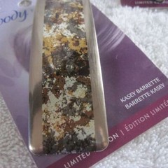 Goody Fashionow Kasey Plastic Metal Hair Barrette Copper Brunette Silver Blonde