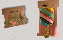 Double Sided Rhinestone Piper K XL Hair Clip Pickleball or Cowboy / Cowgirl Hat