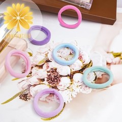 Nylon Hair Ties – No Damage,Strong Soft Cotton Hair Bands Macaron colors