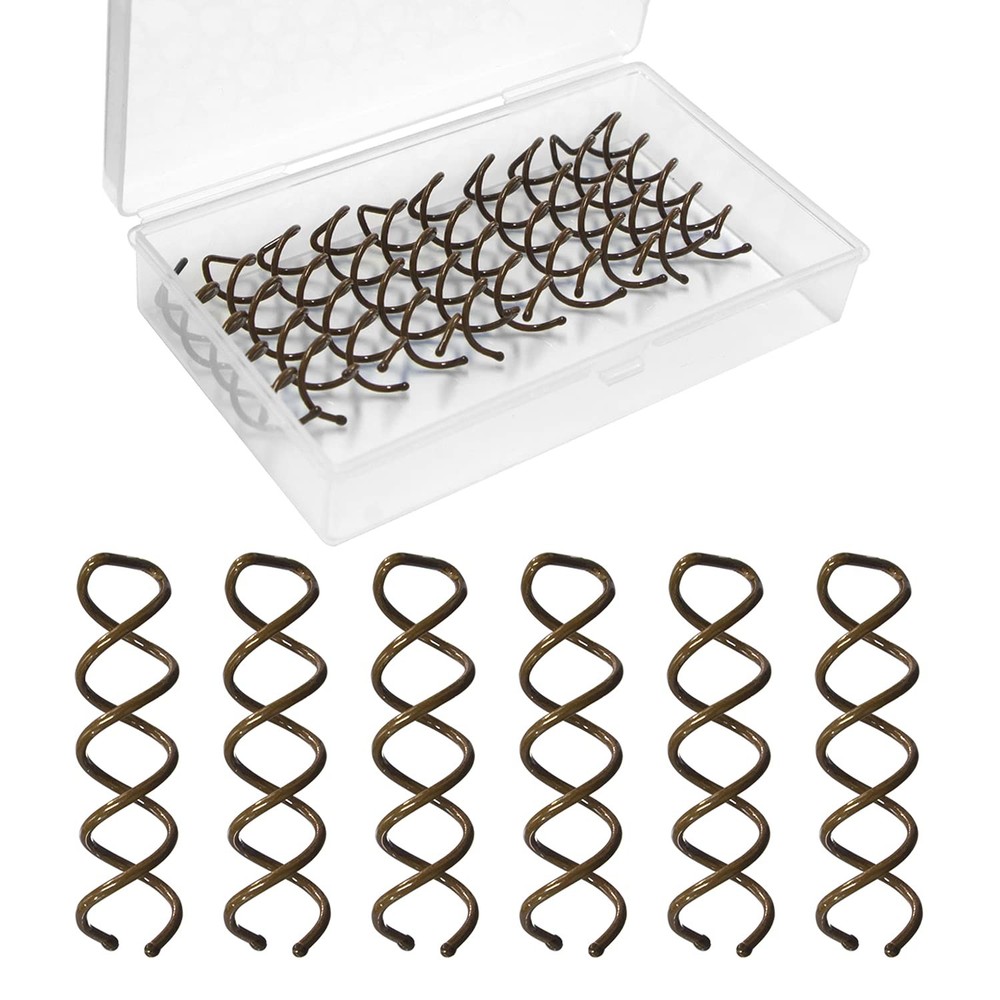 Spiral Bobby Pins Brown with Storage Tin, 20 Pcs Spin Pins for Hair (2 Inch),…