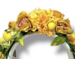 Floral and Lemon Headband