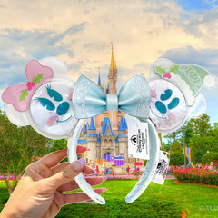 Disney- Parks Collection Mickey Minnie Mouse Ears Headband Sequined Party Gift