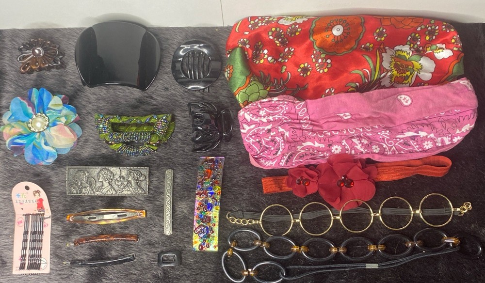 LOT Of Hair Clips, Pins, And Bands