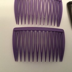 Vintage Retro 7 GOODY Plastic Hair Side Combs 1 Unbranded Clear 2.5 X 1.5 Inches