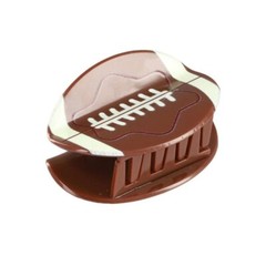 Football Hair Claw Clip Women OS Brown White Game Day Sporty Novelty Team Spirit