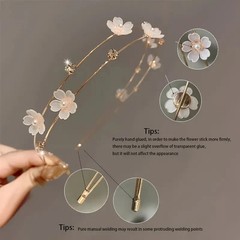 🌸Fairy Style Pink Cherry Blossom Double Layer Hair Hoop