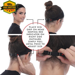 Adjustable Wig Grip Headband No Slip Velvet Comfort Secure All Day Wear Fit