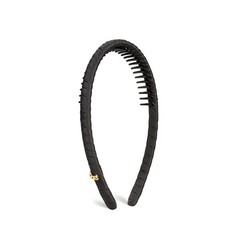 Classic Thin Headbands Women NonSlip Polyester Plastic Teeth Grip Black