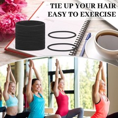 80 Count Extra Long Hair Ties for Thick Curly Hair – No Metal Elastic Ponytail H