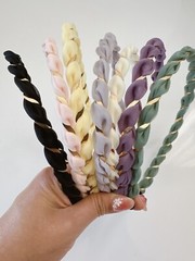 Women Girl BOHO Braided Pastel Color Lace Twisted Hair head band headband Hoop