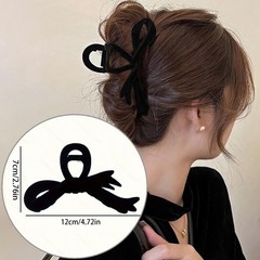 3PCS Red Velvet Bow Hair Clips for Women 1 Count (Pack of 1), Multicolor