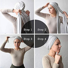 12 Pieces Head Wrap Scarf Stretch Jersey Turban Extra Long Ultra Soft Urban