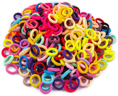 350 PCS Multicolor Cotton Hair Ties – Small Baby Hair Elastics for Kids and Girl