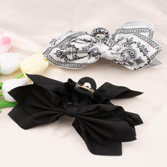 Bow Claw Clips Bow Hair Clips Black White 2PCS Big Hair Bows for Women Butterfly