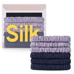 6Pcs Silk Hair Ties Small 22 Momme 100% Pure Mulberry Silk Scrunchies for Women