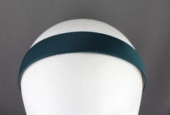 Green classic style basic satin fabric covered headband hair band 1 1/8″ wide
