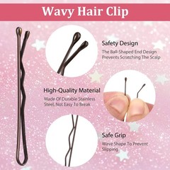 XLIUAX 150 Count Mini Bobby Pins, 1.38 Inch Small Bobby Pin Curved Waved Hair…