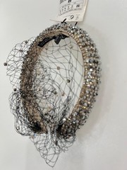NWD ZARA Woman Wedding Party Veil Headband Rhinestones Y1055C *READ NOTE*