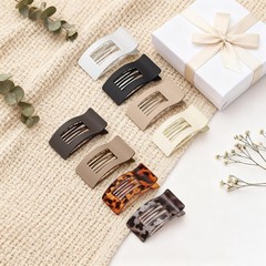 8 PCS French Flat Hair Clips for Women Girls,Matte Lay Flat Claw Clips, Large