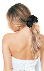 IVARYSS Extra Large Scrunchies for Women’s Thick 1 Count (Pack of 4), V-Black