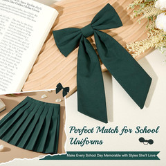 5 Styles Uniform Long Tail Hair Bows Knotted Headband Scrunchies Bow Set Alli…