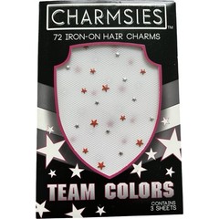 Charmsies Iron In Hair Charms Burnt Orange Silver Stars – apply with flat iron