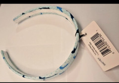 Girls Dolphin Print Head Band Flexible Plastic Cotton Print Hairdo Crown ~ 3 PCS