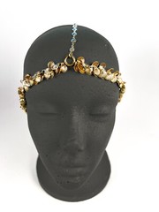 Boho Headband Gold Chain Tiara Halo with Shells for Weddings, Festivals, & More!