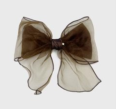[JEAN PAUL CLARISSE] Sheer Ribbon Automatic Hair Clip JP-24-396AB |Made in korea