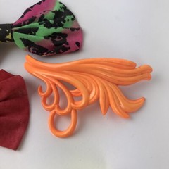 Vtg lot 80’s 90s Neon Colorful Bow Barrette plastic fabric Boho Hair Accessory